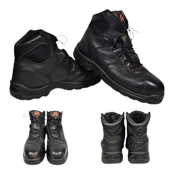 Red Wing Irish Setter Ely Safety Toe Men's Size 14D Boot Black Leather 83612 EUC